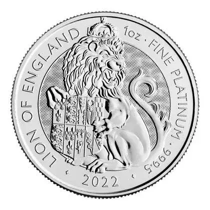 Platynowa Moneta The Royal Tudor Beasts: Lion of England 1 uncja 24h