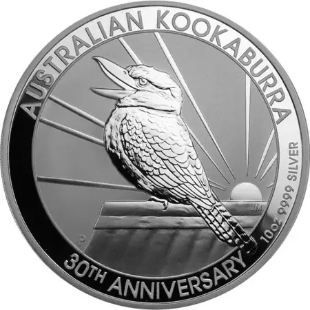 Srebrna Moneta Australijska Kookaburra 10 uncji 24h