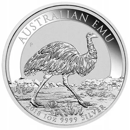 Srebrna Moneta Australijski Emu 1 uncja 2018r 24h