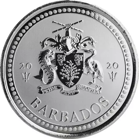 Srebrna Moneta Barbados Trident 1 uncja 24h
