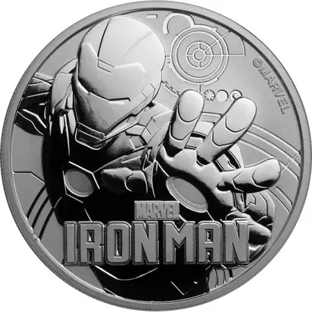 Srebrna Moneta Ironman - Marvel Series 1 uncja 2018r 24h