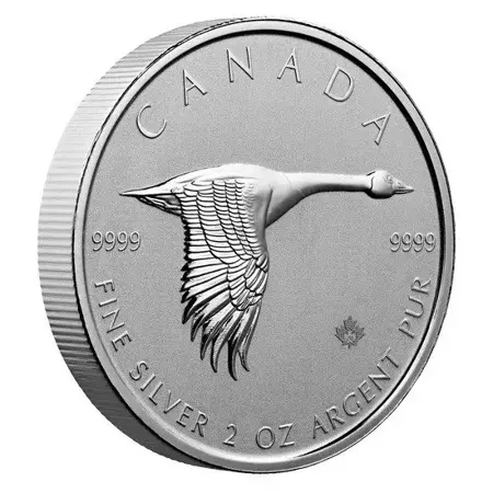 Srebrna Moneta Kanadyjska Gęś 2 uncje 24h