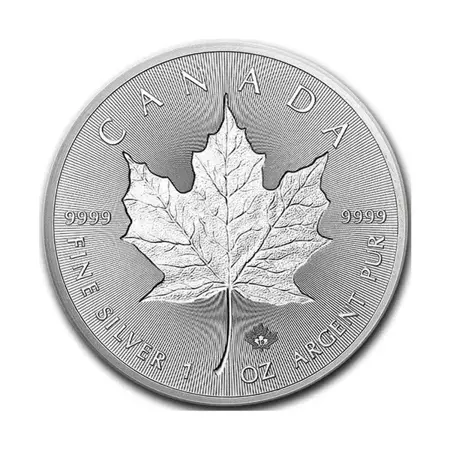 Srebrna Moneta Kanadyjski Liść Klonowy Incuse 1 uncja 24h