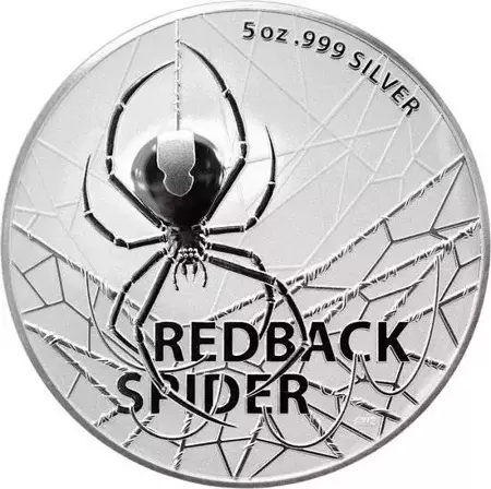 Srebrna Moneta Najniebezpieczniejsze Stworzenia Australii: Redback Spider 5 uncji 24h