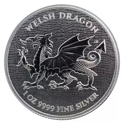 Srebrna Moneta Niue - Welsh Dragon 1 uncja 24h