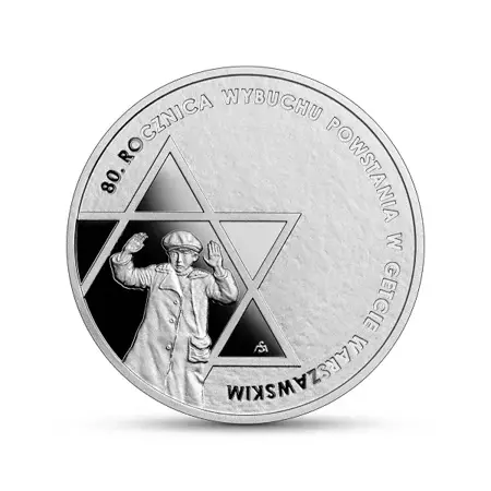 Srebrna moneta: Getto Warszawskie - 80-ta rocznica wybuchu powstania 10zł 24h Produkt Kolekcjonerski