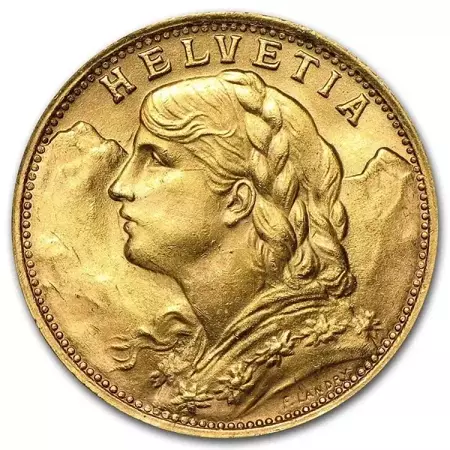 Złota Moneta 20 Franków Szwajcarskich różne roczniki 24h