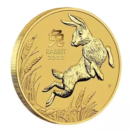 Złota Moneta Australijski Lunar III - Rok Królika 1/10 uncji 2023 24h