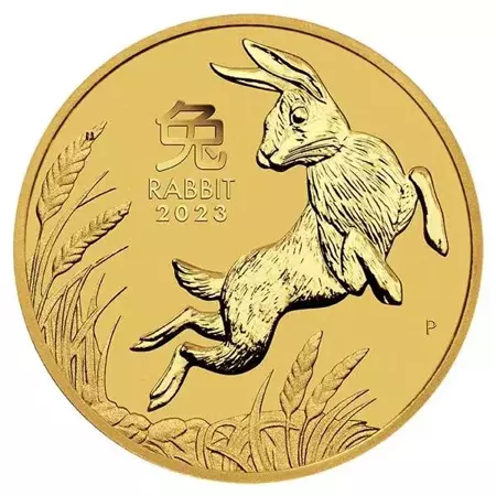 Złota Moneta Australijski Lunar III - Rok Królika 1/2 uncji 2023