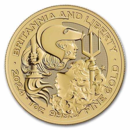 Złota Moneta Britannia i Liberty 1 uncja