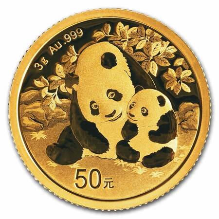 Złota Moneta Chińska Panda 3g 2024 24h