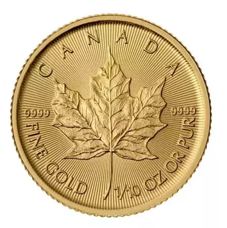 Złota Moneta Kanadyjski Liść Klonowy 1/10 uncji 24h