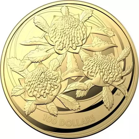 Złota Moneta Wildflowers of Australia - Waratah 1 uncja 24h
