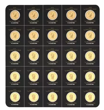 Złoty Kanadyjski Liść Klonowy Maplegram 25x1g